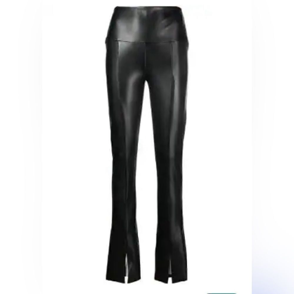 Norma Kamali faux-leather skinny trousers Size Large 36